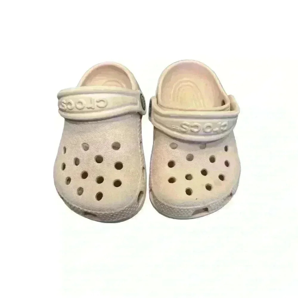 Crocs Toddler Classic Clog Light Pink Size 2/3 Casual Shoes - Picture 2 of 5
